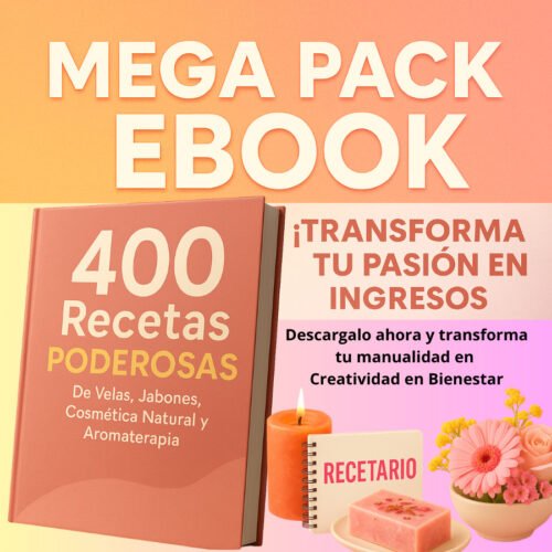 400 Recetas Jabones Velas Cosmética Natural